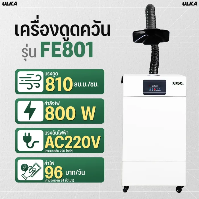 เครื่องดูดควัน ULKA-FE801 - Image 4