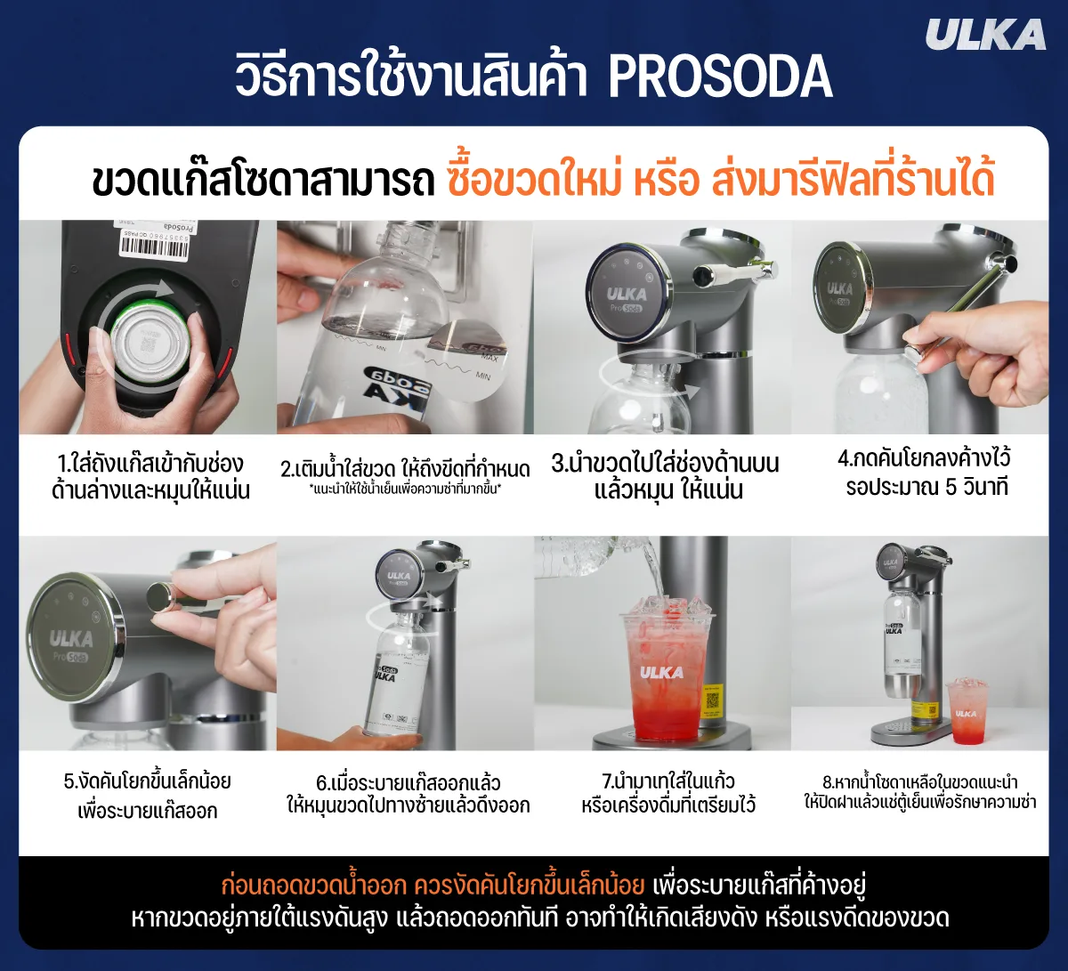 เครื่องทำน้ำโซดา ULKA Prosoda - Image 3
