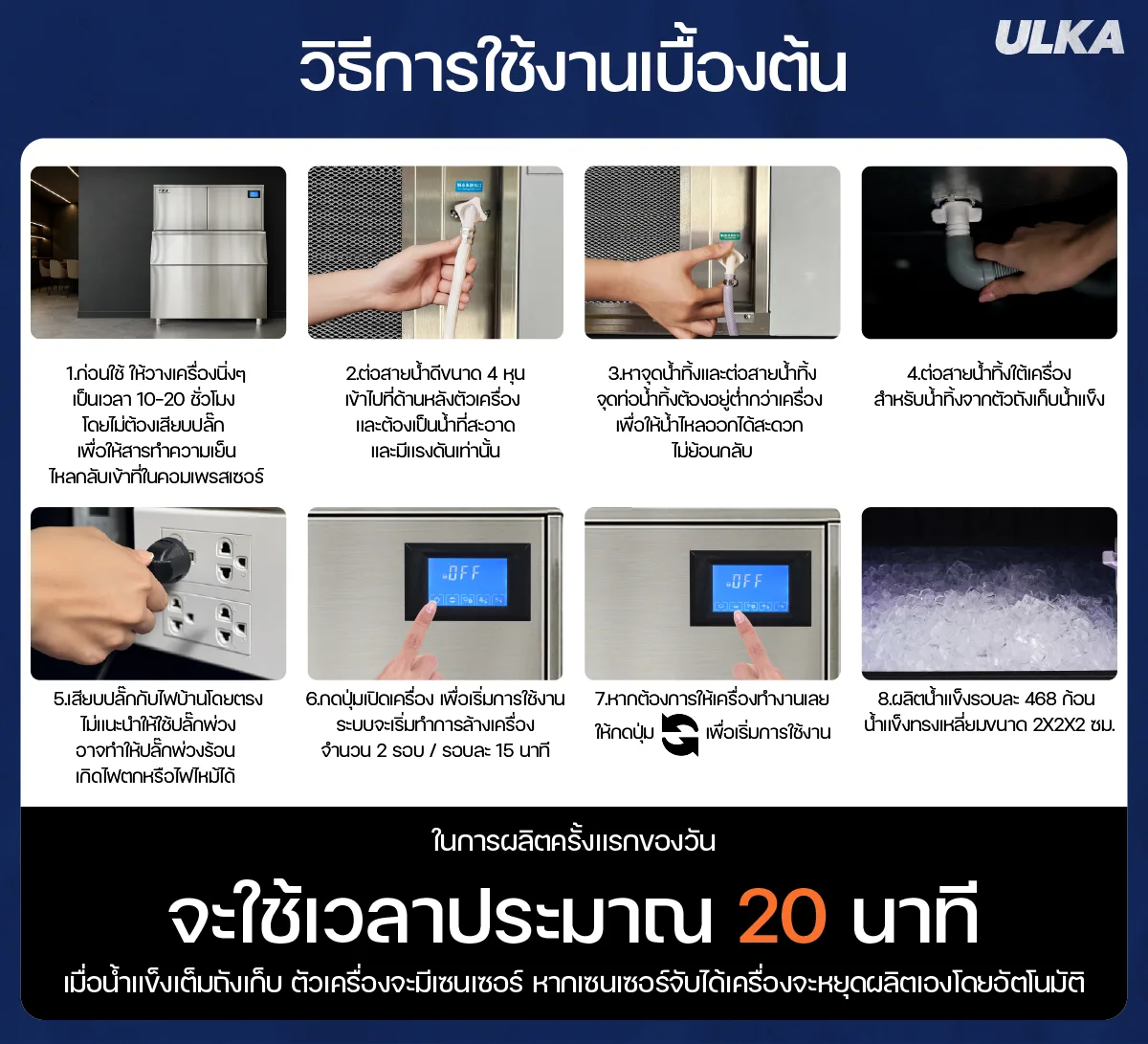 เครื่องทำน้ำแข็ง 500กก