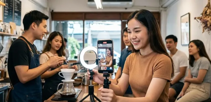 การสร้างคอนเทนต์แบบ Video First (TikTok & Reels)
