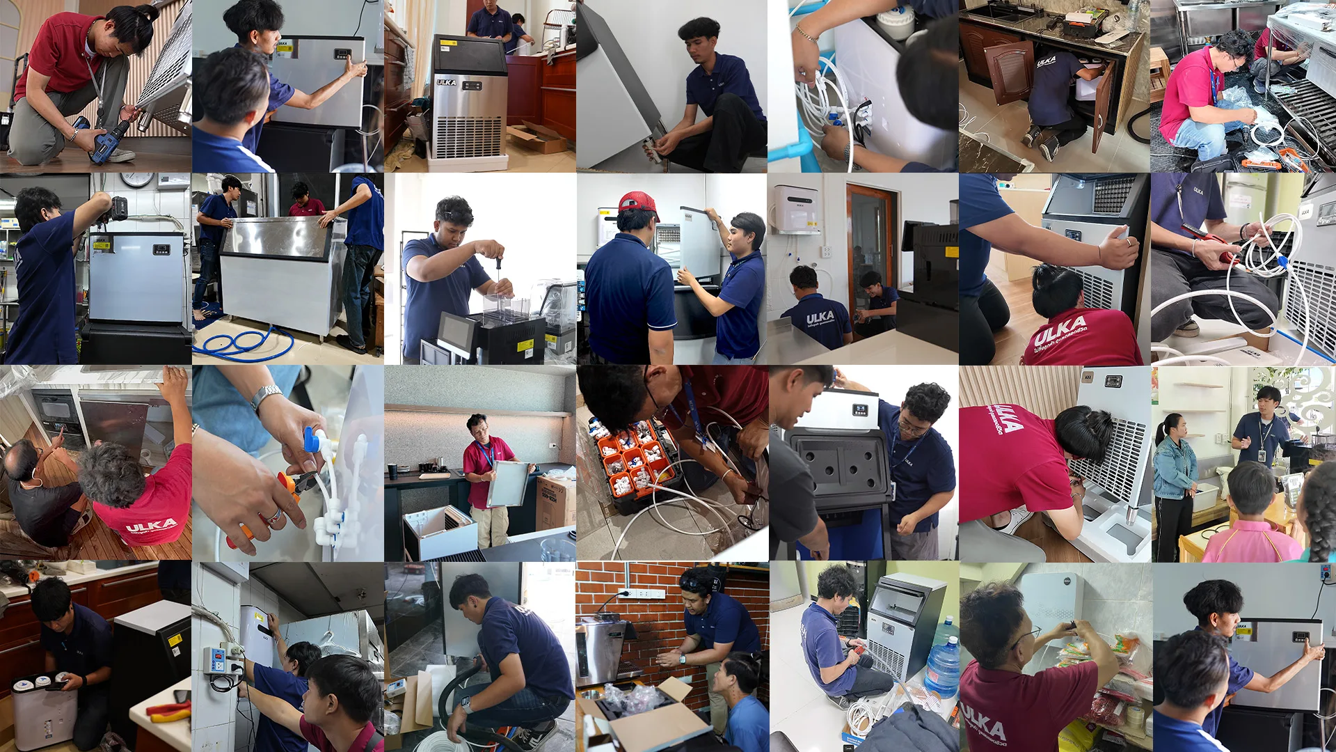 ผลงานติดตั้งเครื่องทำน้ำแข็งและอุปกรณ์สำหรับธุรกิจโดย ULKA