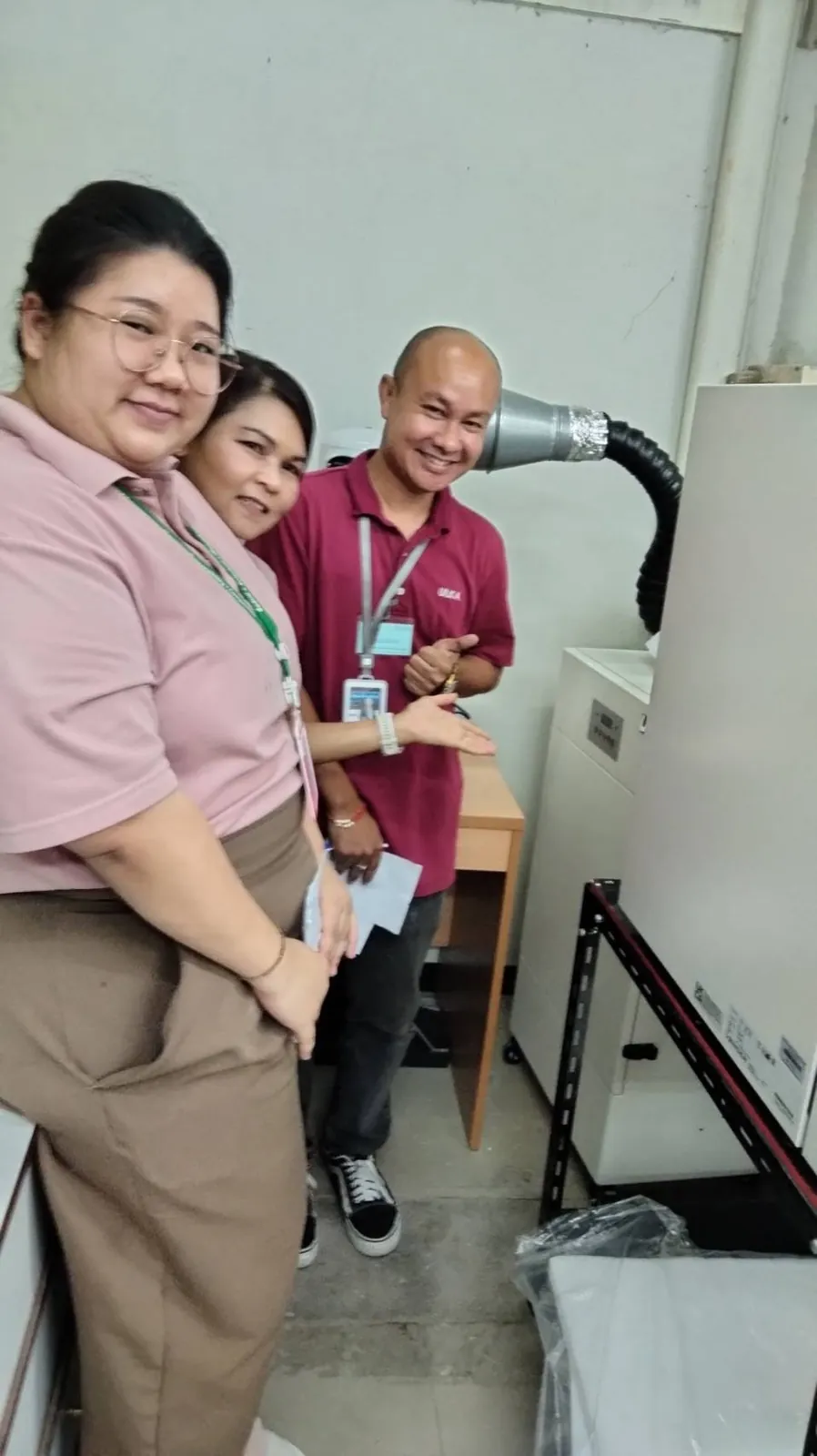 เครื่องดูดควัน รุ่น FE801 ที่ โรงพยาบาลจุฬาลงกรณ์ อาคารรัตนวิทยาพัฒน์ ภาพหน้างาน 1