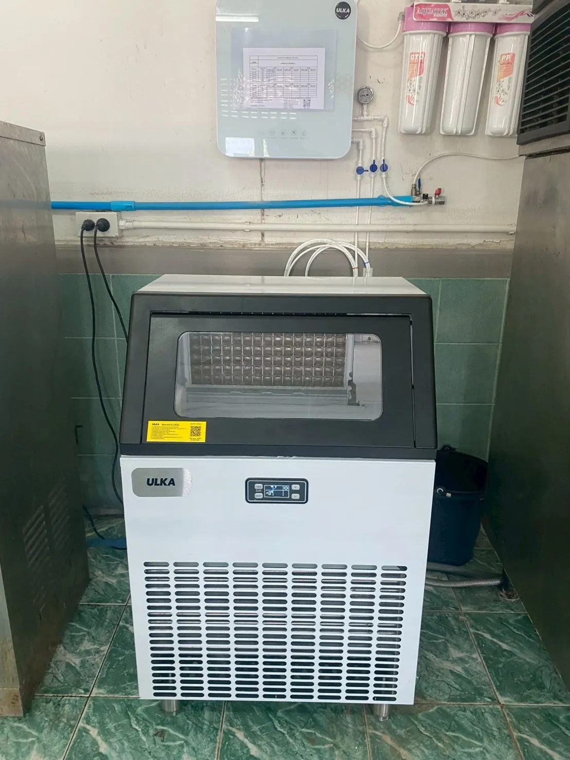 เครื่องทำน้ำแข็ง รุ่น 120F ที่ กองพันทหารช่างที่ 9 ภาพหน้างาน 1