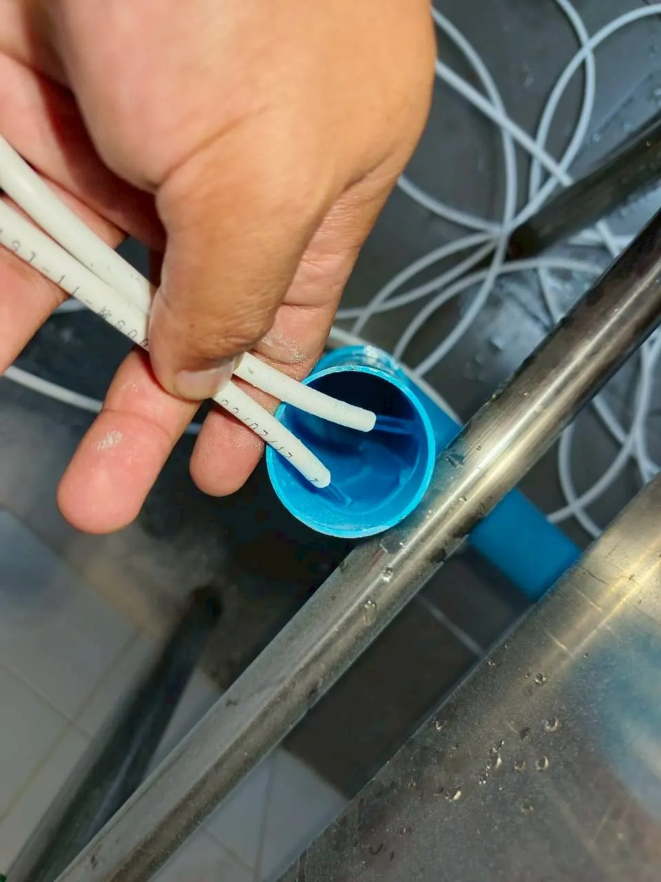 เครื่องทำน้ำแข็ง รุ่น 45M ที่ House of clean food — Grab kitchen วิภาวดี ภาพหน้างาน 5