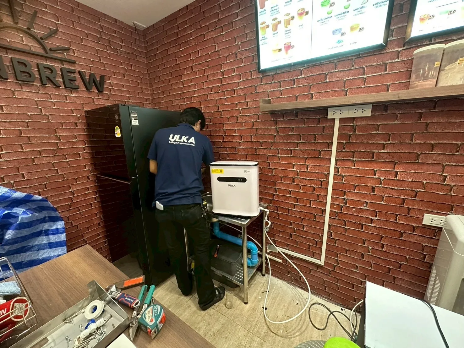 เครื่องทำน้ำแข็ง รุ่น 120F ที่ Sunbrew ซันบรูว์ ภาพหน้างาน 5