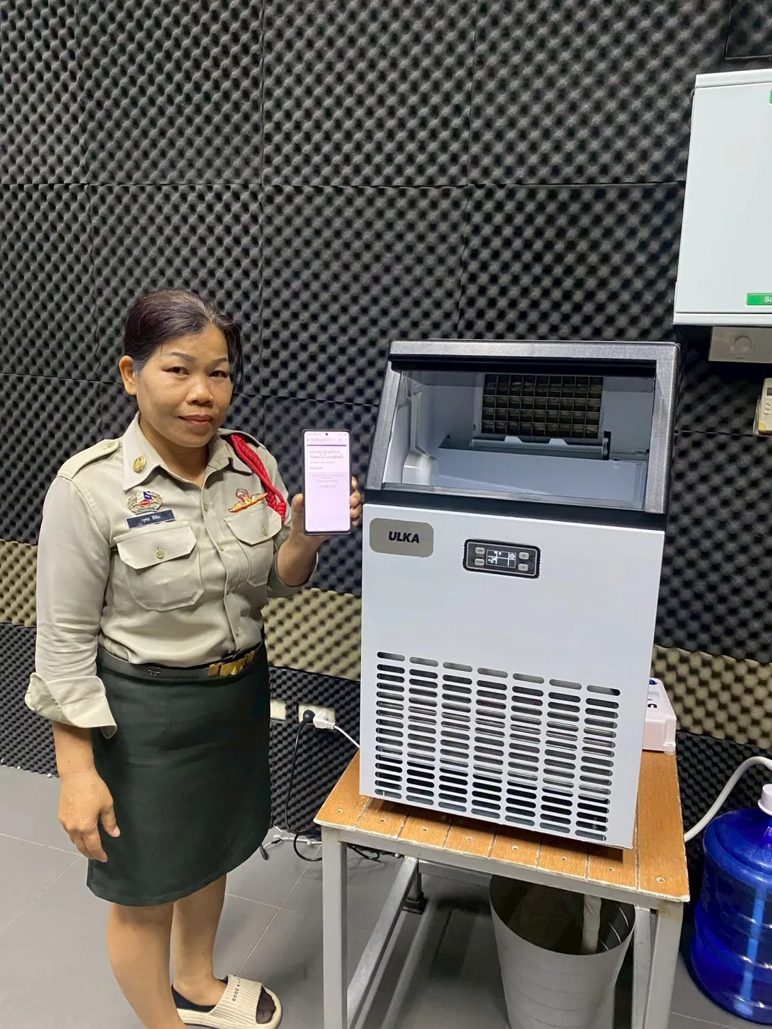 เครื่องทำน้ำแข็ง รุ่น 45F+P3B ที่ หน้างานบางละมุง