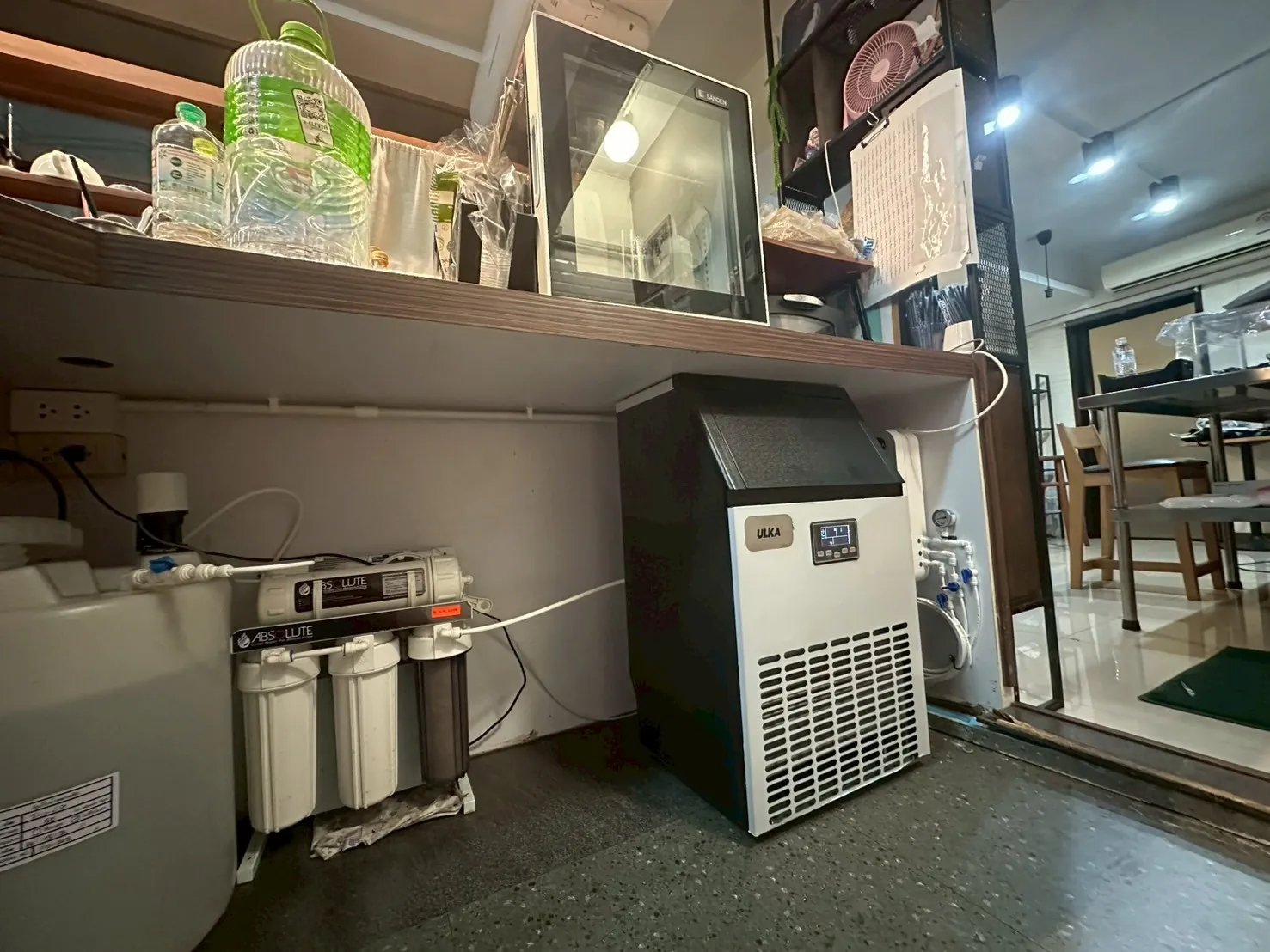 เครื่องทำน้ำแข็ง รุ่น 45M+U5 ที่ Lazy Cat อยุธยา